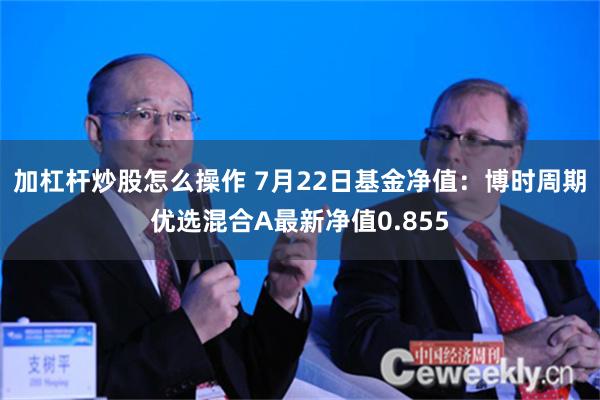 加杠杆炒股怎么操作 7月22日基金净值：博时周期优选混合A最新净值0.855